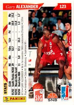1994-95 Panini LNB (France) #123 Gary Alexander Back