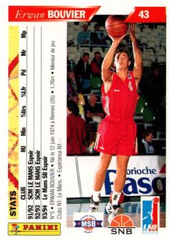 1994-95 Panini LNB (France) #43 Erwan Bouvier Back