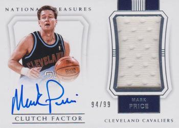 2017-18 Panini National Treasures - Clutch Factor #CF-MPC Mark Price Front