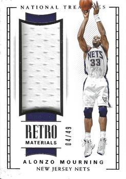 2017-18 Panini National Treasures - Retro Materials #RM-26 Alonzo Mourning Front