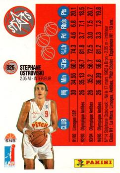 1995-96 Panini LNB (France) #26 Stephane Ostrowski Back
