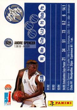 1995-96 Panini LNB (France) #28 Andre Spencer Back