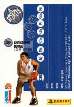 1995-96 Panini LNB (France) #32 Christophe Dumas Back