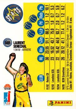 1995-96 Panini LNB (France) #40 Laurent Senechal Back