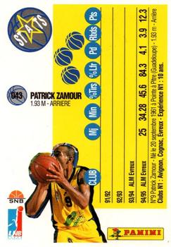 1995-96 Panini LNB (France) #43 Patrick Zamour Back