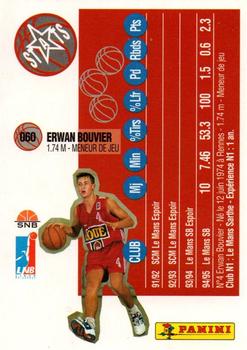 1995-96 Panini LNB (France) #60 Erwan Bouvier Back