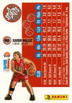 1995-96 Panini LNB (France) #66 Xavier Wallez Back
