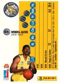 1995-96 Panini LNB (France) #76 Wendall Alexis Back