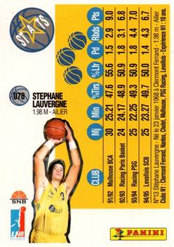 1995-96 Panini LNB (France) #78 Stephane Lauvergne Back