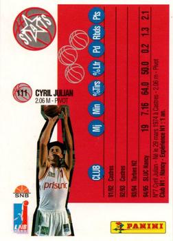 1995-96 Panini LNB (France) #111 Cyril Julian Back