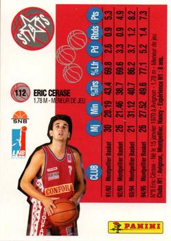 1995-96 Panini LNB (France) #112 Eric Cerase Back