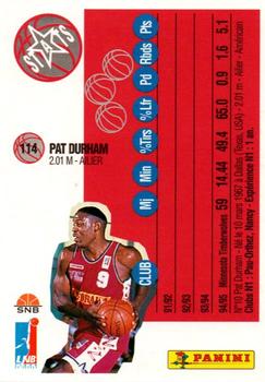 1995-96 Panini LNB (France) #114 Pat Durham Back