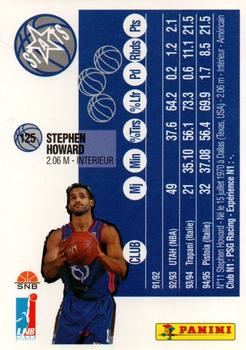 1995-96 Panini LNB (France) #125 Stephen Howard Back