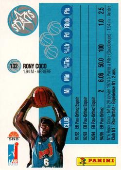 1995-96 Panini LNB (France) #132 Rony Coco Back