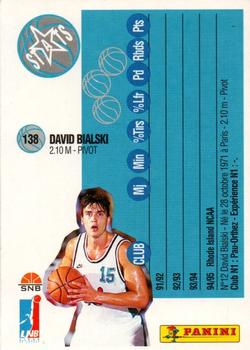 1995-96 Panini LNB (France) #138 David Bialski Back