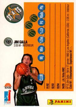 1995-96 Panini LNB (France) #157 Jim Galla Back