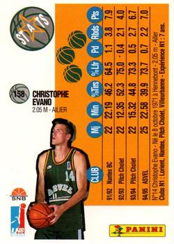 1995-96 Panini LNB (France) #158 Christophe Evano Back