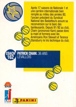 1995-96 Panini LNB (France) #162 Patrick Cham Back