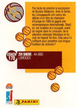 1995-96 Panini LNB (France) #170 Zvi Sherf Back
