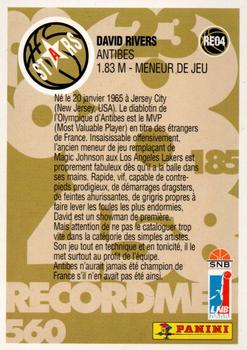 1995-96 Panini LNB (France) - Recordmen #RE04 David Rivers Back
