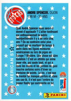 1995-96 Panini LNB (France) - American Stars #AM19 Andre Spencer Back