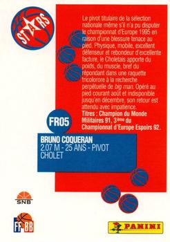 1995-96 Panini LNB (France) - Joueurs France / Equipes France #FR05 Bruno Coqueran Back