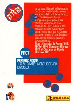 1995-96 Panini LNB (France) - Joueurs France / Equipes France #FR07 Frederic Forte Back