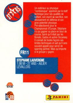 1995-96 Panini LNB (France) - Joueurs France / Equipes France #FR11 Stephane Lauvergne Back