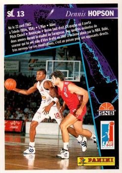 1994-95 Panini LNB (France) - Season Leaders #SL13 Dennis Hopson Back