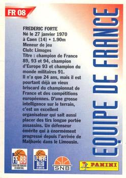 1994-95 Panini LNB (France) - Equipe de France #FR08 Frederic Forte Back