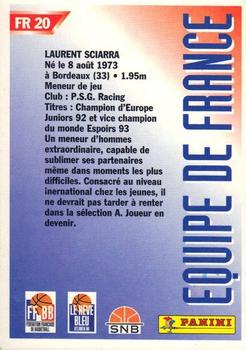 1994-95 Panini LNB (France) - Equipe de France #FR20 Laurent Sciarra Back