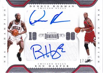 2017-18 Panini Dominion - NBA Champions Dual Signatures #CDS-1996 Dennis Rodman / Ron Harper Front
