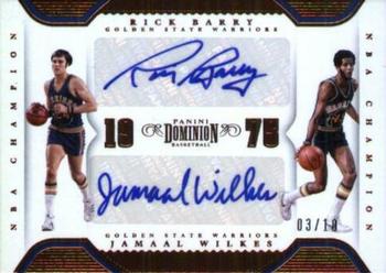 2017-18 Panini Dominion - NBA Champions Dual Signatures Bronze #CDS-1975 Rick Barry / Jamaal Wilkes Front