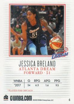 2018 Rittenhouse WNBA #4 Jessica Breland Back