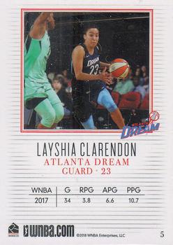 2018 Rittenhouse WNBA #5 Layshia Clarendon Back