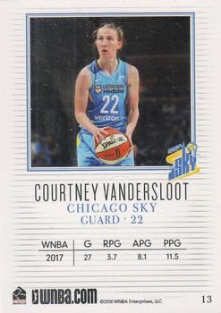 2018 Rittenhouse WNBA #13 Courtney Vandersloot Back