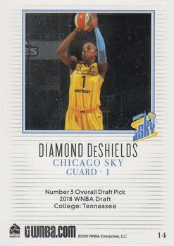 2018 Rittenhouse WNBA #14 Diamond DeShields Back
