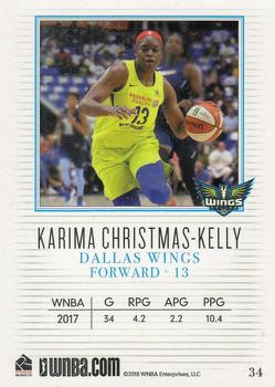 2018 Rittenhouse WNBA #34 Karima Christmas-Kelly Back