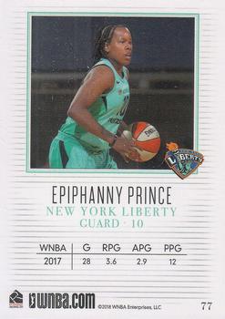 2018 Rittenhouse WNBA #77 Epiphanny Prince Back