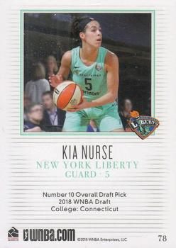 2018 Rittenhouse WNBA #78 Kia Nurse Back