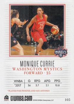 2018 Rittenhouse WNBA #105 Monique Currie Back