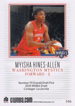 2018 Rittenhouse WNBA #106 Myisha Hines-Allen Back