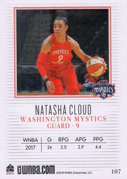 2018 Rittenhouse WNBA #107 Natasha Cloud Back
