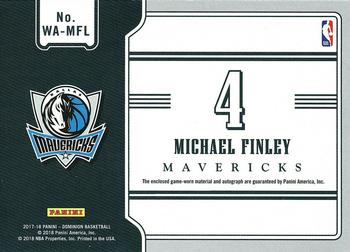 2017-18 Panini Dominion - With Authority! Jersey Autos Tag #WA-MFL Michael Finley Back
