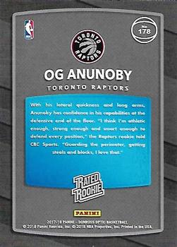 2017-18 Donruss Optic - Red and Yellow #178 OG Anunoby Back