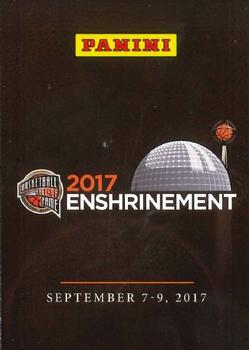 2017-18 Panini Class of 2017 Hall of Fame Enshrinement #NNO Cover Card Front