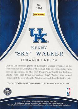 2016-17 Panini Immaculate Collection Collegiate - Autographs Red #104 Kenny 
