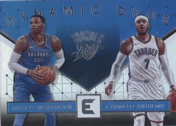 2017-18 Panini Essentials - Dynamic Duos #DD-8 Carmelo Anthony / Russell Westbrook Front