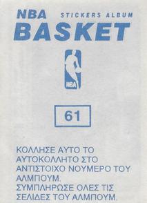 1991-92 Panini Stickers (Greek) #61 Buck Johnson Back