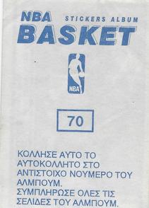 1991-92 Panini Stickers (Greek) #70 Nick Anderson Back